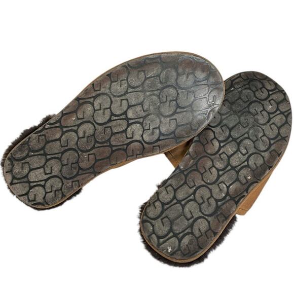 UGG Scuff Logo Chestnut Espresso Slip On Shearing Slipper US 10 Mens Used - Picture 8 of 11
